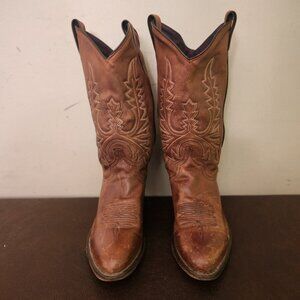 Guess Camel Brown Tan Leather Cowgirl Boots - Size 6